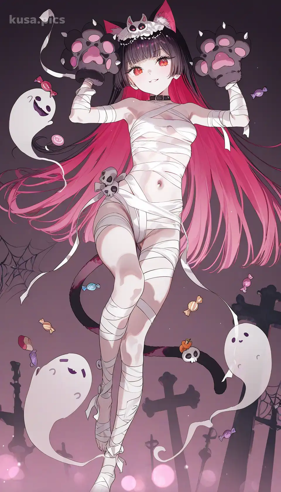 OC Maker Example - Neko-Mummy - AI generated anime original character