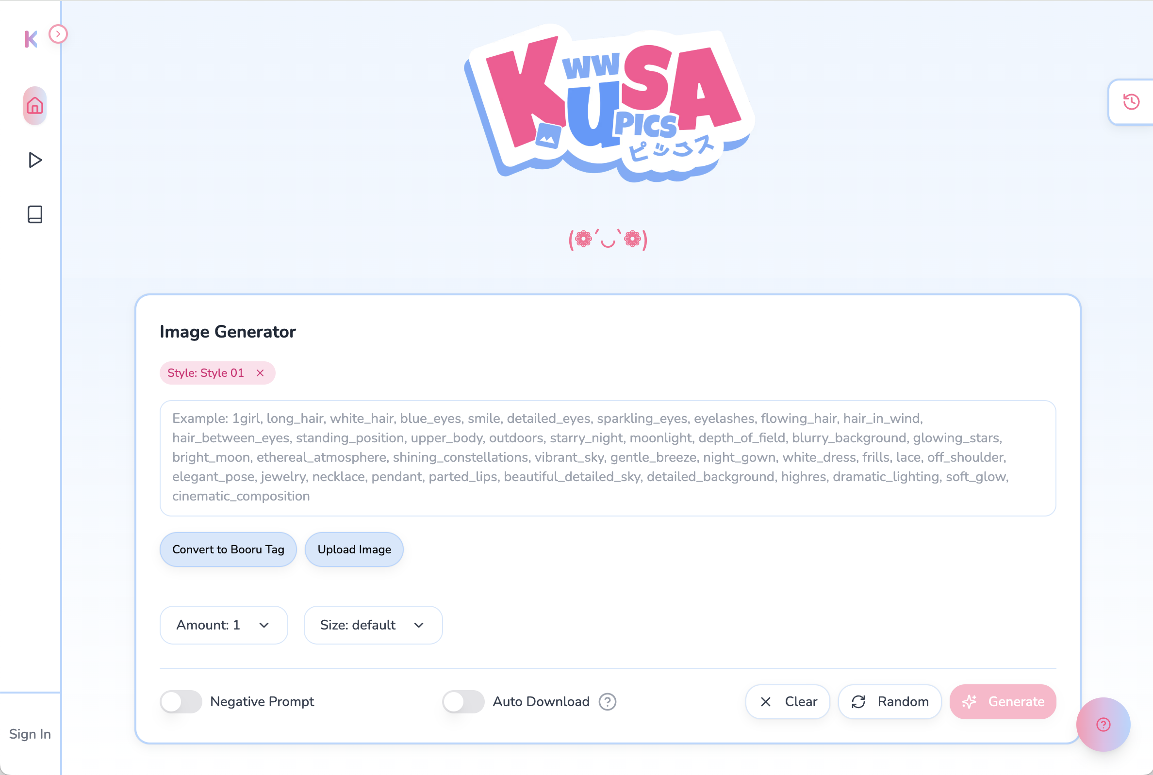 KusaPics - AI Image Generator